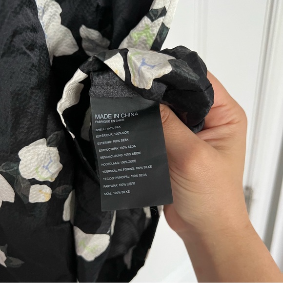 Club Monaco floral silk skirt size 00 - Picture 5 of 6